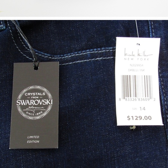 NICOLE MILLER Soho Swarovski Embellish Jeans size 6 - Picture 7 of 8
